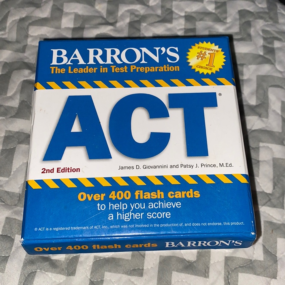 Barron's ACT Flash Cards, 2nd Edition: 410 Flash Cards to Attain a Higher Score